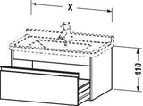 Duravit Ketho Waschtischunterbau wandhängend 455x650x410mm 1 Auszug weiß matt