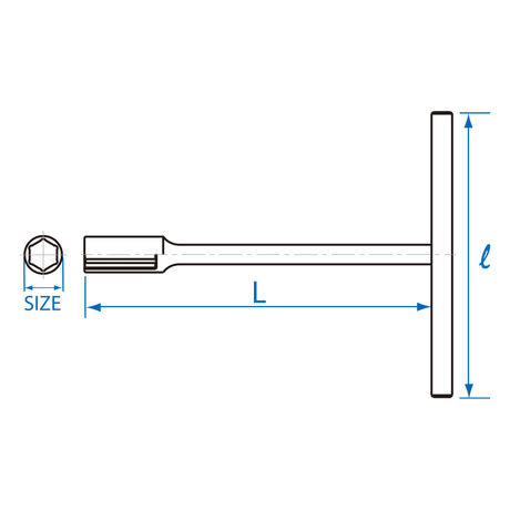KING TONY Profi-Werkzeuge - T-Griff-Steckschlüssel Metrisch 11mm 118411M