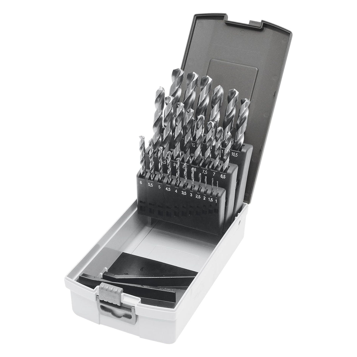 Kraftwerk Spiralbohrer-Sortiment HSS-G DIN 338, Ø 1-13/0,5 mm, 25-tlg