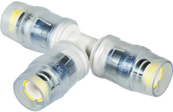 MULTITUBO Steck-T-Stück 16x16x16 mm von DW Verbundrohr – PPSU Fitting mit DVGW- und KIWA-Siegel