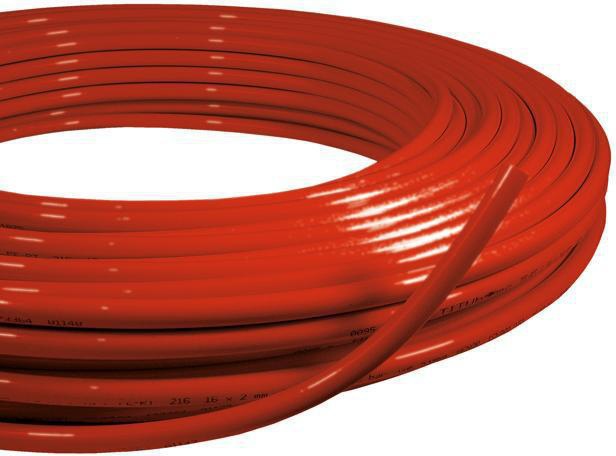 MULTITUBO Verbundrohr PE-RT/AL rot 14x2 mm – 200 m Ring, sauerstoffdicht, flexibel