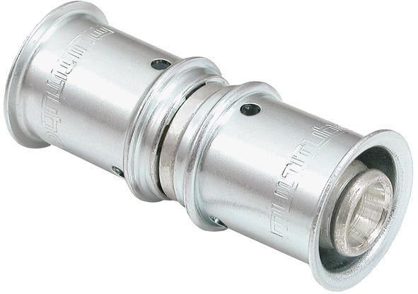 MULTITUBO Press-Kupplung 16x16 mm Messing verzinnt mit Sichtfenster – 10 Stück
