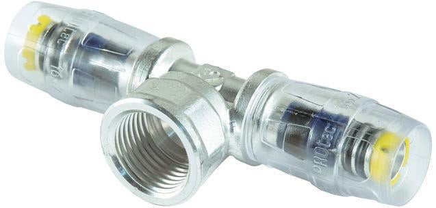 MULTITUBO Steck-T-Stück mit Innengewinde 16x1/2 Zoll x 16 mm – 10 Stück
