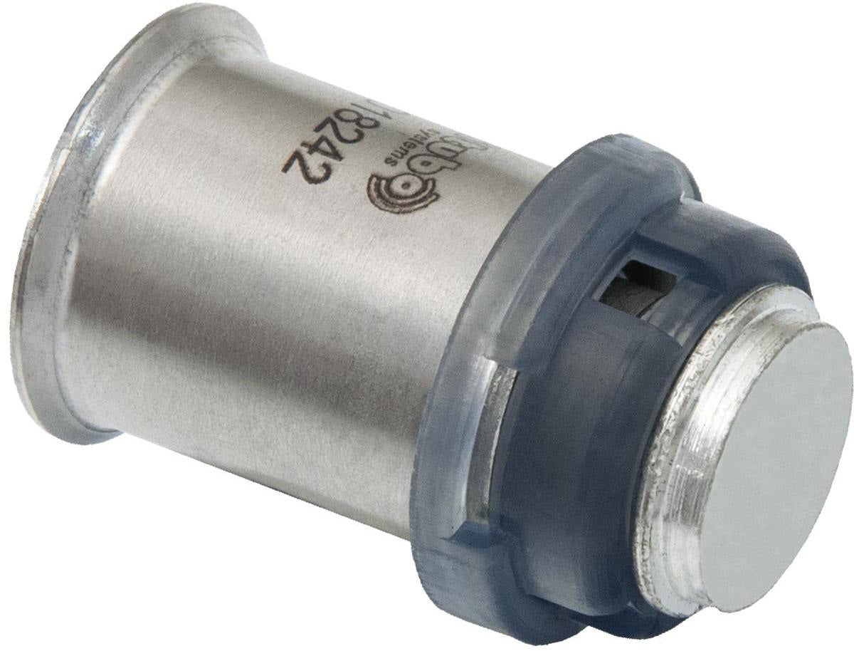 MULTITUBO G2 Metall-Press-Blindstopfen 16 mm – 10 Stück, verzinntes Messing, unverpresst undicht