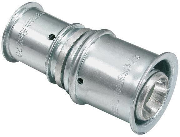 MULTITUBO Press-Kupplung reduziert 20x16mm – Messing verzinnt, DVGW/KIWA