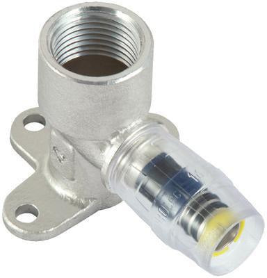 MULTITUBO Steck-Wandscheibe mit Flansch ZetaPlus 16x1/2 Zoll IG – 10 Stück