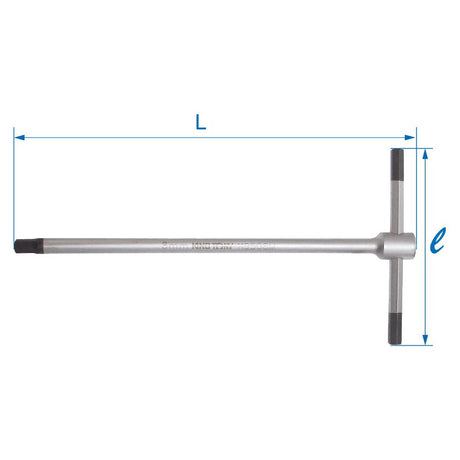 KING TONY Profi-Werkzeuge - T-Griff 6-Kantschlüssel - 8 mm 119508M