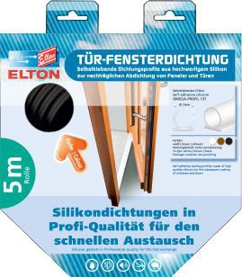 ELLEN Türanschlagdichtung 137 Omega-Profil 6 m x 8 mm selbstklebend weiß
