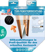 ELLEN Türanschlagdichtung 137 Omega-Profil 6 m x 8 mm selbstklebend weiß
