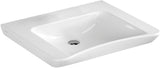 VITRA Conforma Waschtisch 650 mm barrierefrei mit Hahnloch und Überlauf Weiß HGL