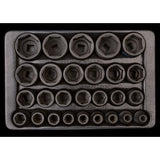 KING TONY Profi-Werkzeuge - 1/2" Kraft-Steckschlüsselset, metrisch - 27 tlg. 94427MP