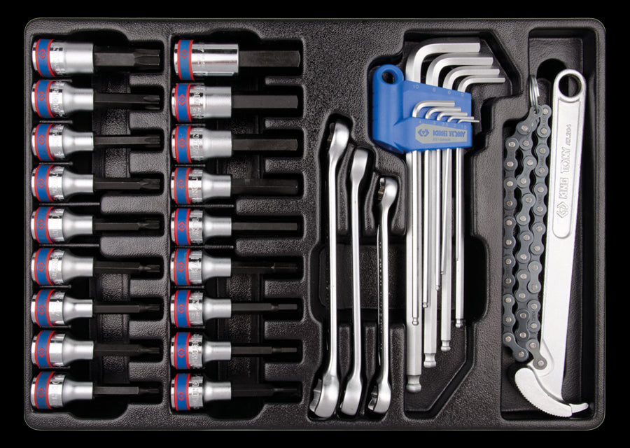 KING TONY Profi-Werkzeuge - Schraubenschlüssel-, 6-Kant- und TORX®-Bit-Steckschlüssel 990131MR