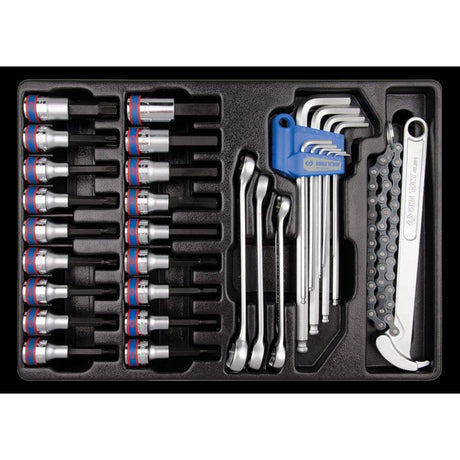 KING TONY Profi-Werkzeuge - Schraubenschlüssel-, 6-Kant- und TORX®-Bit-Steckschlüssel 990131MR