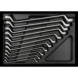 KING TONY Profi-Werkzeuge - Ringschlüssel-Modul-Set, 75°,  abgewinkelt - 11 tlg. 91711MR