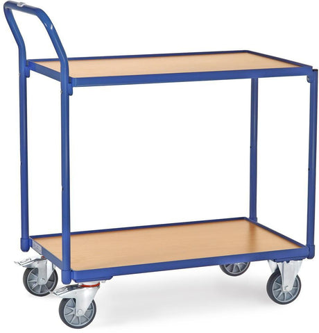 FETRA Tischwagen 2740 mit 2 Ladeflächen, 850x500 mm, 300 kg, blau