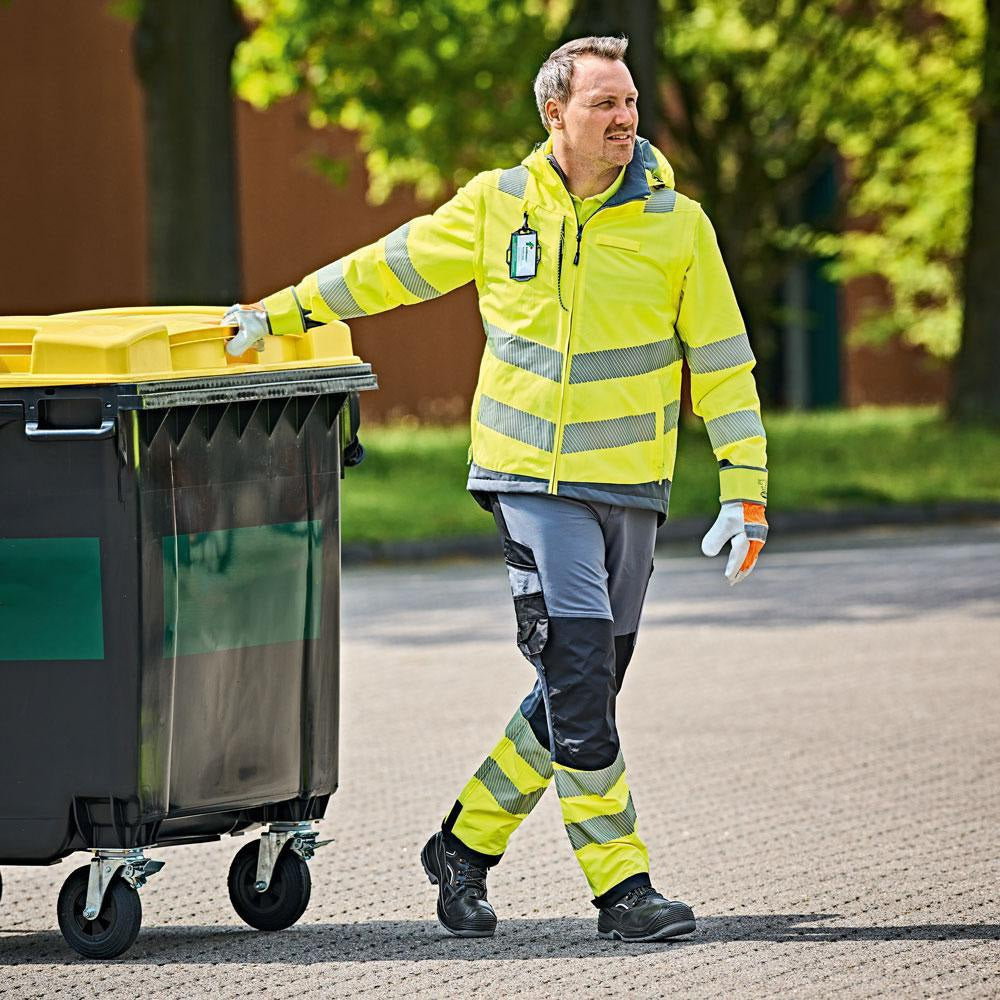Warnschutzparka ARWID Gr.XXL gelb/grau von ELYSEE – EN ISO 20471 Kl. 3, wasserdicht, atmungsaktiv