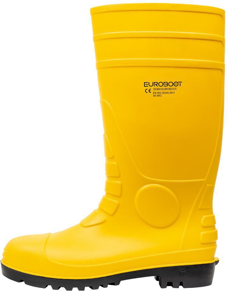 EUROBOOT Sicherheitsstiefel S5 SRC EN ISO 20345 PVC gelb/schwarz Gr. 40