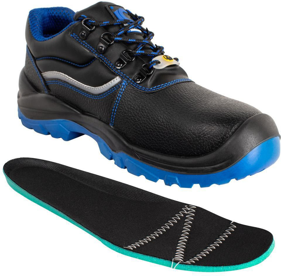 CRAFTLAND Sicherheitsschuh NAUEN S3 FO SR ESD, Gr. 40, Weite 10,5, schwarz/blau