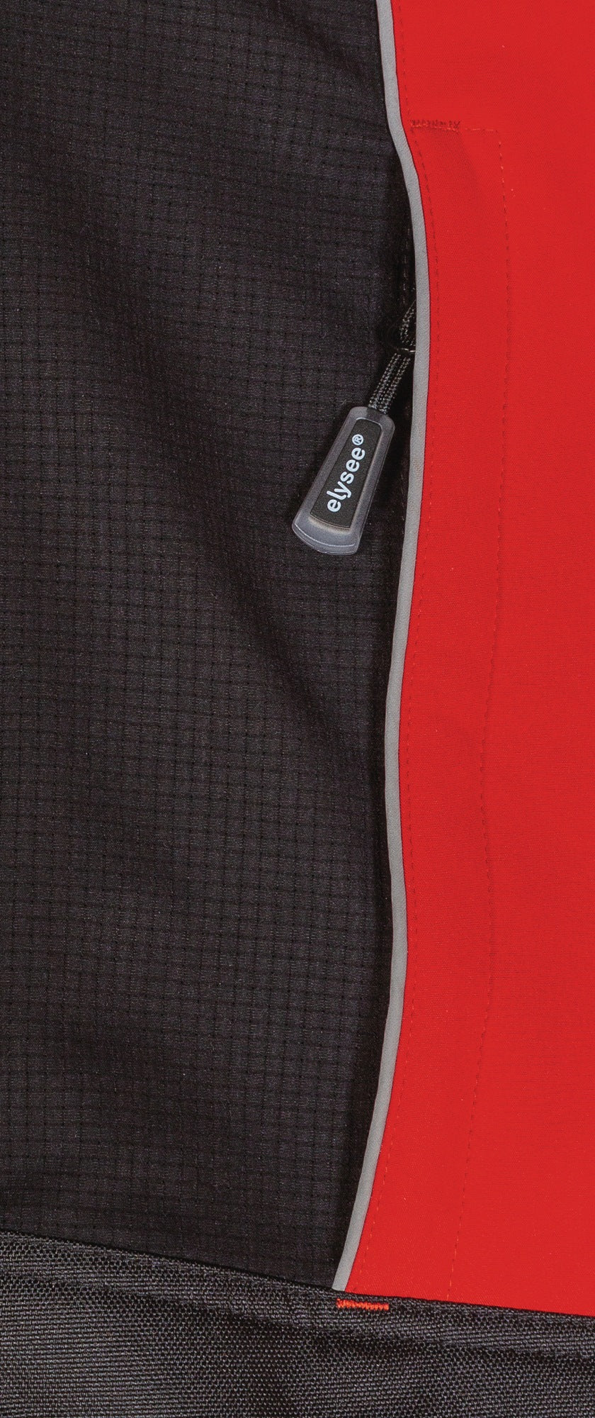 ELYSEE Waldarbeiter-Softshelljacke ESCHE rot/gelb/schwarz – Wind- & wasserdicht, Cordura®-Verstärkung