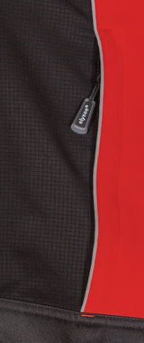 ELYSEE Waldarbeiter-Softshelljacke ESCHE rot/gelb/schwarz – Wind- & wasserdicht, Cordura®-Verstärkung