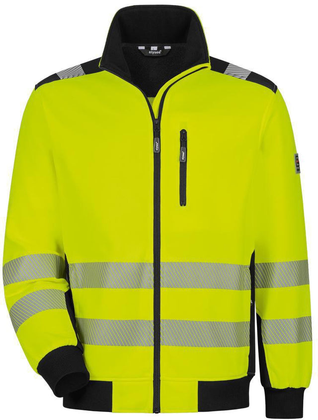 Warnschutz-Sweatjacke DEMINO gelb/schwarz ELYSEE – EN ISO 20471, Gr. XXL