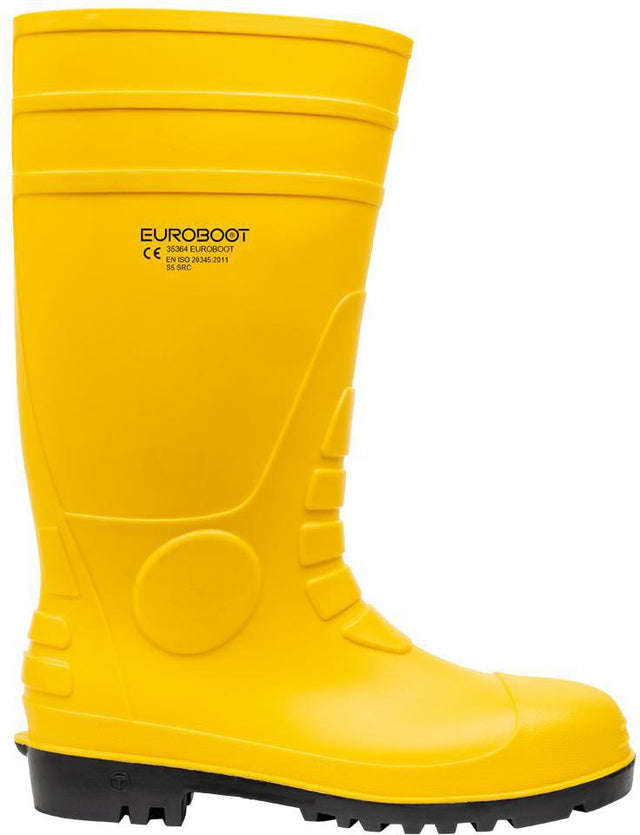 EUROBOOT Sicherheitsstiefel S5 SRC EN ISO 20345 PVC gelb/schwarz Gr. 40