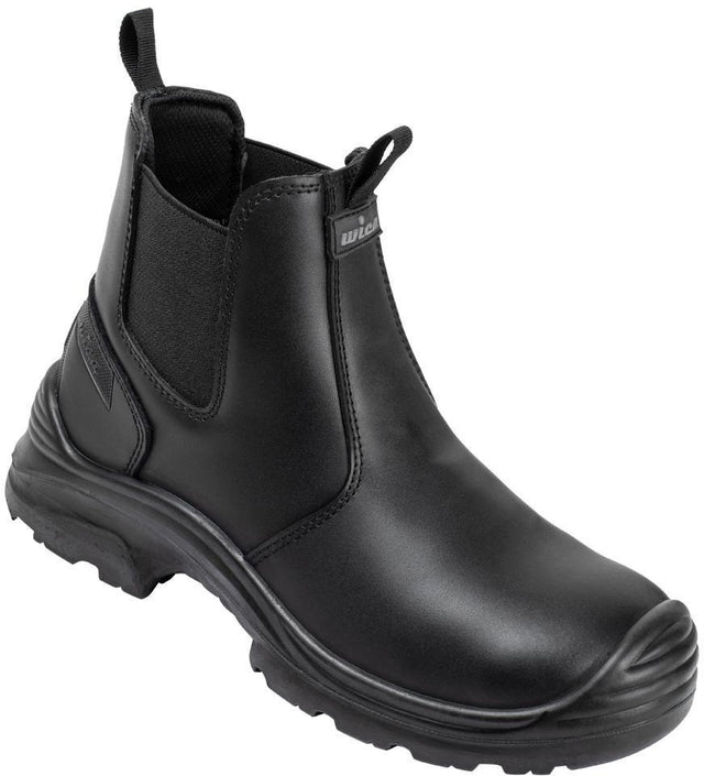 Sicherheitsstiefel MERSEY von WICA – S7 SC FO SR, schwarzes Leder, Gr. 40, Weite 11,5