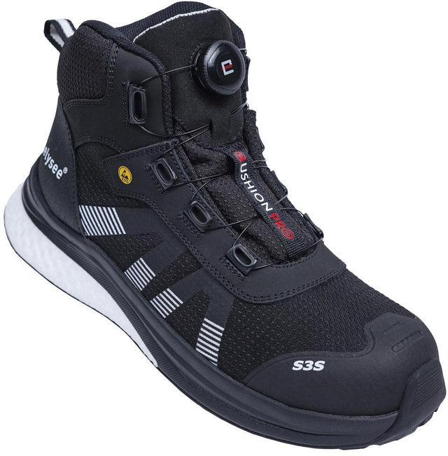 ELYSEE Sicherheitsstiefel CUSHIONPRO® MAX S3S ESD Alu-Zehenkappe, Gr. 40, Weite 11