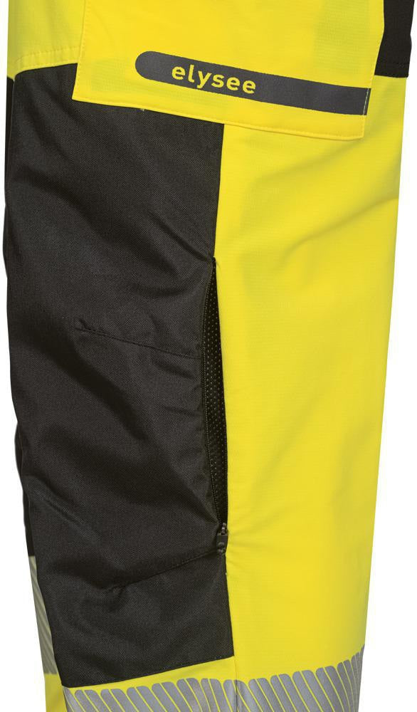 ELYSEE Warnschutzbundhose REIMS Gr.48 gelb/schwarz – 4-Wege-Stretch, UV-Schutz, EN ISO 20471 Kl.2