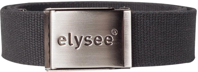 ELYSEE Stoffgürtel EMIL 120 cm Schwarz – 100% Baumwolle, Metallschnalle, justierbar
