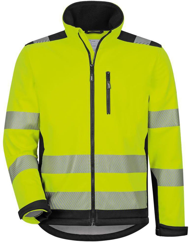 Warnschutz-Softshelljacke RYAN Gr.2XL gelb/schwarz ELYSEE – EN ISO 20471 Kl. 3, wasserdicht