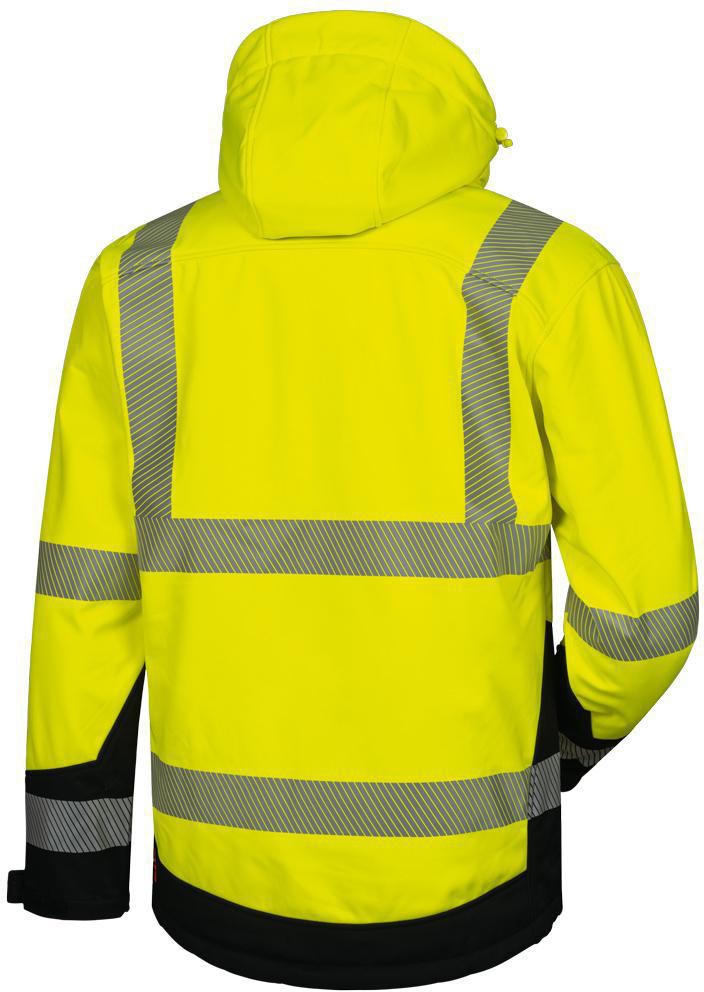 ELYSEE Warnschutz-Softshelljacke Melvin gelb/schwarz – EN ISO 20471 Kl. 3, wasserdicht & atmungsaktiv