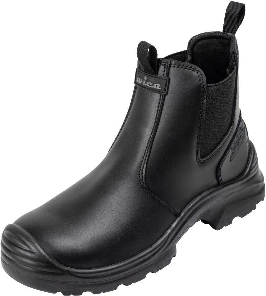 Sicherheitsstiefel MERSEY von WICA – S7 SC FO SR, schwarzes Leder, Gr. 40, Weite 11,5