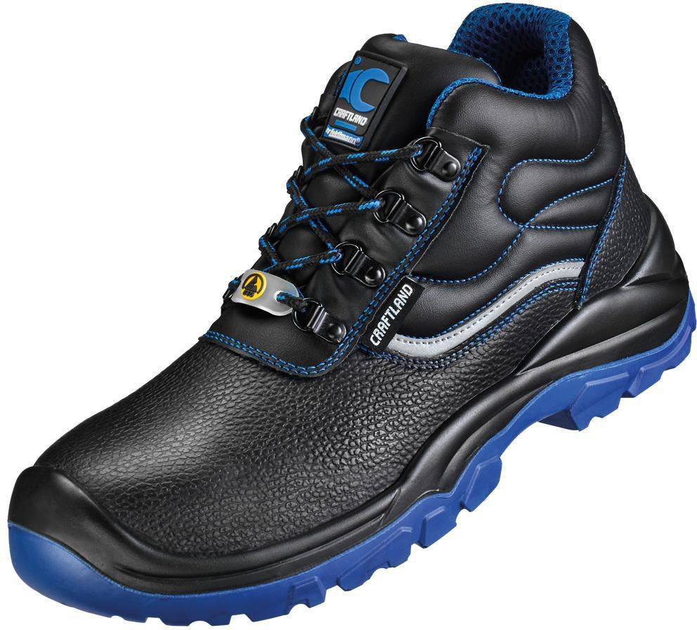 Sicherheitsstiefel ANKLAM S3 FO SR ESD von CRAFTLAND – Leder, Stahlkappe, ESD, Gr. 40