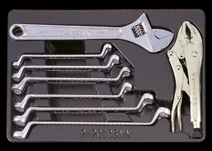 KING TONY Profi-Werkzeuge - Modul-Set mit Gripzange 75° abgewinkelt, verstellbar 990109MN