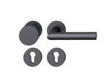 FSB Rosettengarnitur 12 1076 Aluminium 0810 DIN L/R mit Knopf – Wechselgarnitur EN 1906 Klasse 4