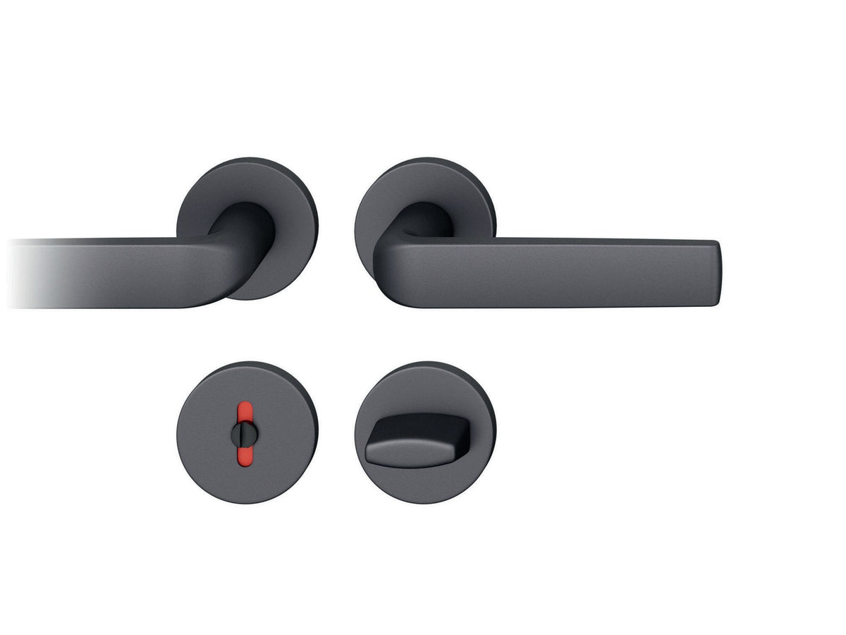 FSB Rosettengarnitur 12 1267 Aluminium 0810 schwarz eloxiert DIN L/R