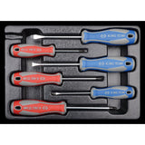 KING TONY Profi-Werkzeuge - Schlitz- und PHILLIPS®-Schraubendreher-Modul-Set - 6 tlg. 931106MR