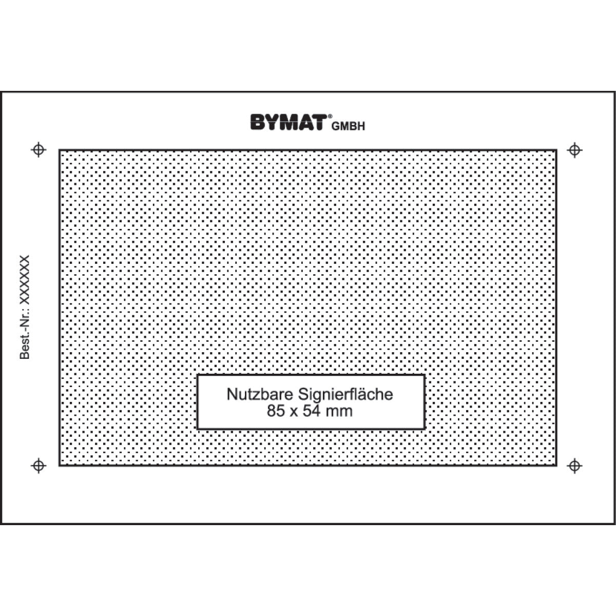 Schweisskraft Langzeitschablone DIN A7, Nutzfläche 85 x 54 mm, ungerahmt - Art. 1231003SU