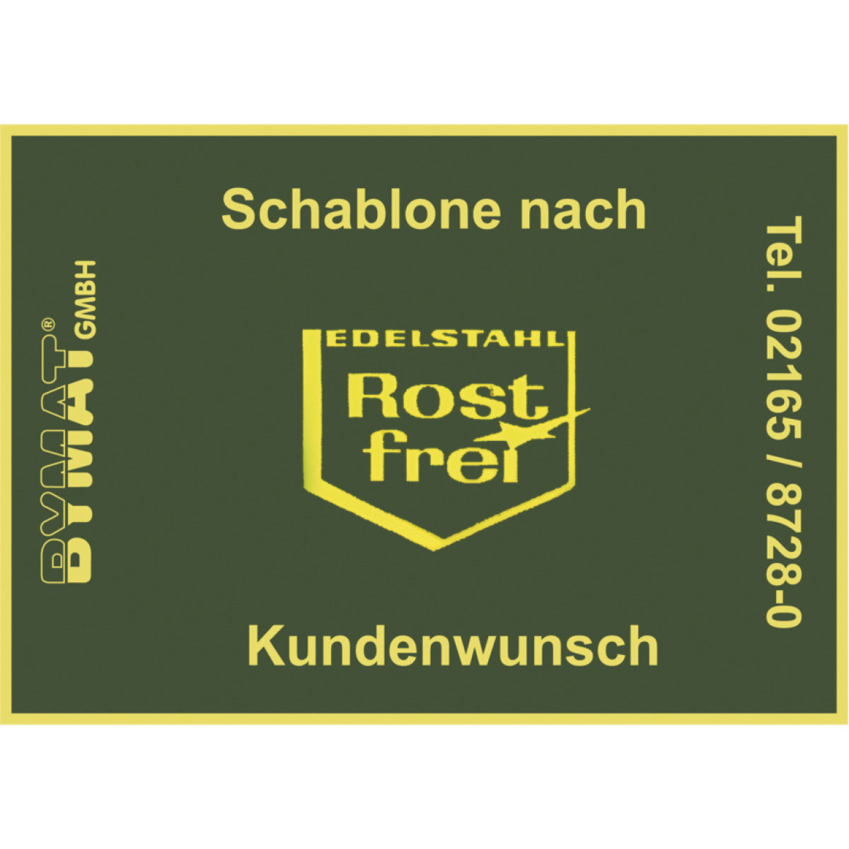 Schweisskraft Langzeitschablone Sondergröße - Art. 1231007SG