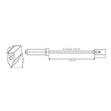 Schweisskraft Ersatz-Kohle 60°, seitlich gebohrt mit M 6 Gewinde für 1026 VH - SM-1231026AK