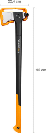 FISKARS Spaltaxt X24-S mit 600 mm FiberComp-Griff und doppelt gehärteter Klinge