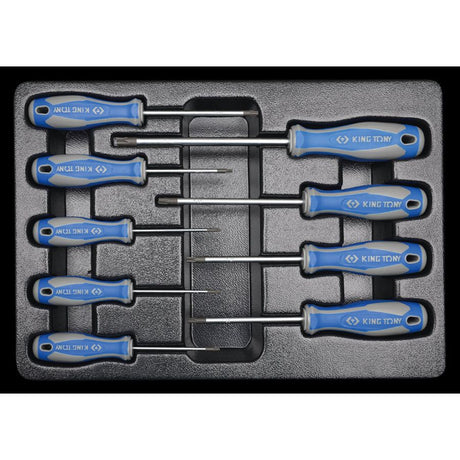 KING TONY Profi-Werkzeuge - RESISTORX® Schraubenzieher-Modulset - 9 tlg. 931909PR