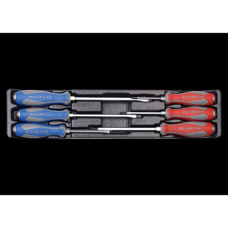 KING TONY Profi-Werkzeuge - Schlitz- und PHILLIPS®-Schraubendreherset, Heavy Duty - 6 tlg. 930206MR