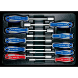 KING TONY Profi-Werkzeuge - Steckschlüssel, Zoll, Schraubendreher - 10 tlg. 930110CR