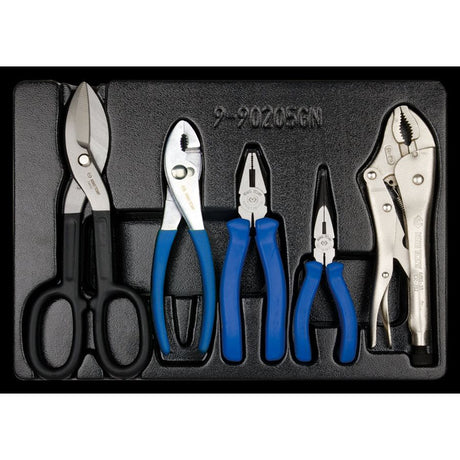 KING TONY Profi-Werkzeuge - Zangen- und Scheren-Set - 5 tlg. 990205GN