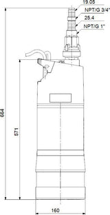 GRUNDFOS Regenwassernutzungsanlage SBA 3-45 A – leise Unterwasserpumpe mit 15 m Kabel