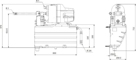 GRUNDFOS SCALA1 System 3-35 Hocheffizienz Umwälzpumpe für Regenwassernutzung