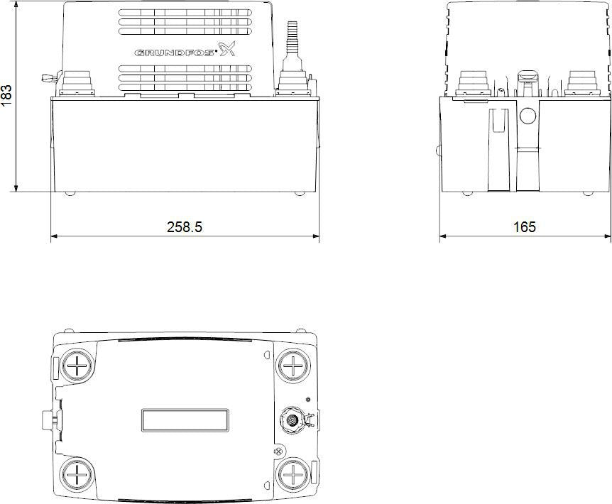 GRUNDFOS Kondensathebeanlage CONLIFT1 230V 0,075kW – Automatische Förderung, 2m Kabel