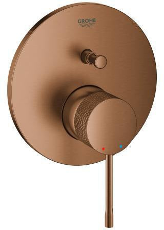 GROHE Essence Einhand-Wannenbatterie Fertigmontageset – SilkMove Keramikkartusche, Crafted Warm Sunset